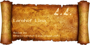 Larnhof Lina névjegykártya